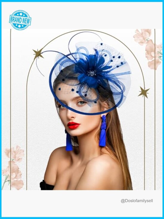 2 Pcs Fascinator Tea Party Derby Hats for Wedding Cocktail  display picture 1